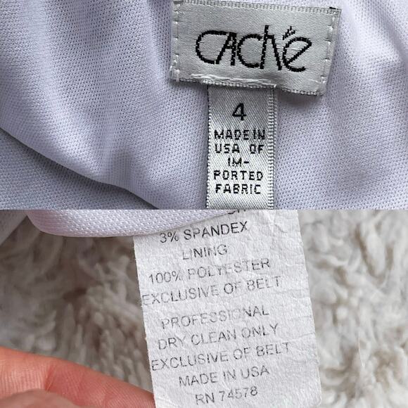 Cache strapless polka dot flower mini dress white black floral vintage Y2K 4 - Picture 4 of 16